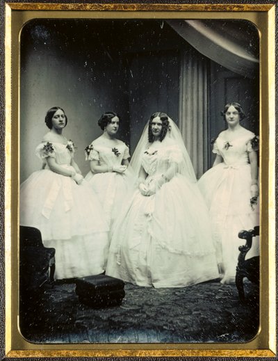 Una sposa e le sue damigelle, 1851 o successivo da Josiah Johnson Hawes