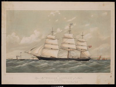 Clipper Ship William Lindsay di Leith 970 tonnellate di registro, 27 febbraio 1868 da Josiah Taylor