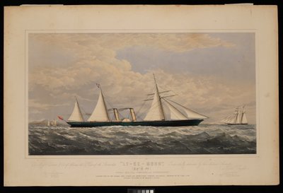 Alla ditta Dent & Co della Cina, questa stampa del piroscafo Ly-Ee-Moon, Norman Hill, comandante... costruito dalla Thames Iron Works and Shipbuilding Company, Blackwall..., c.1860 da Josiah Taylor
