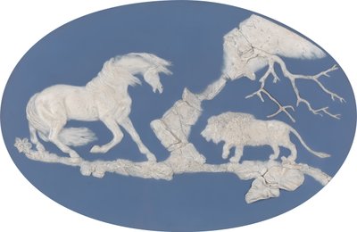 Cavallo spaventato da un leone Episodio A, modellato 1780 da Josiah Wedgwood