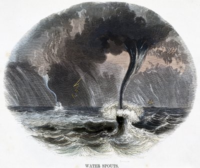 Trombe marine, da Fenomeni della Natura, 1849 da Josiah Wood Whymper