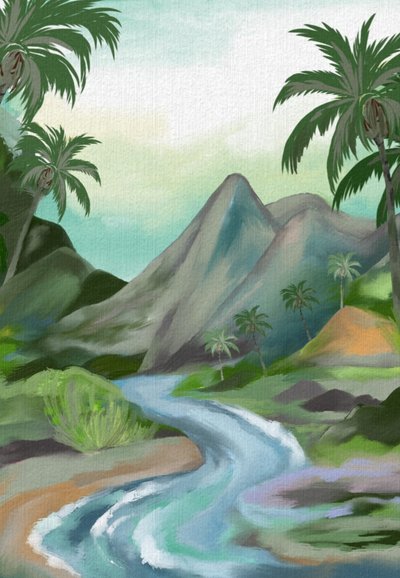 Fiume di montagna tropicale da Josie George