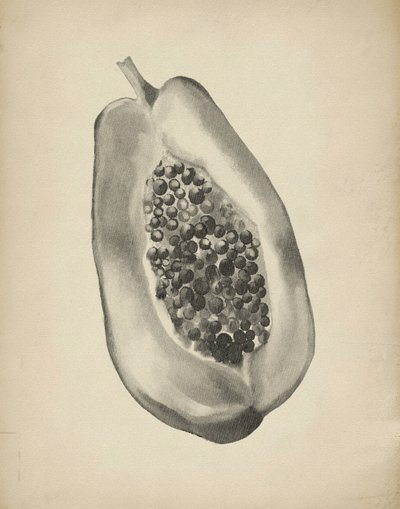 Mezza papaya tropicale da Josie George
