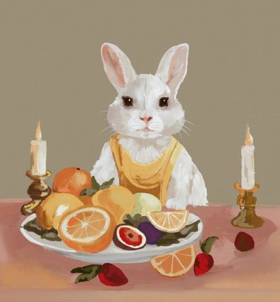Il banchetto del Coniglio Bianco da Josie George