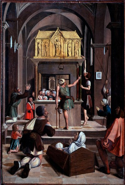 Vita di San Sebastiano: pellegrini sulla tomba di San Sebastiano da Josse (fl.1493 1508) Lieferinxe