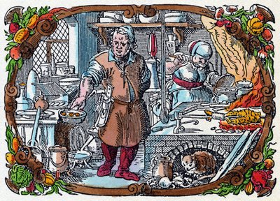 Gastronomia: una cucina molto attrezzata nel Rinascimento da Jost (after) Amman