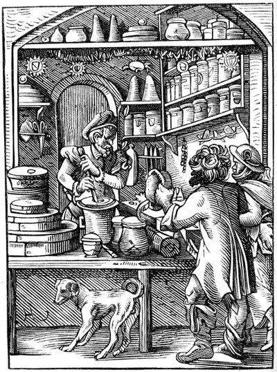 Farmacista, XVI secolo 1849 da Jost Amman