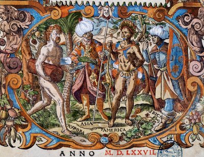 Quattro continenti, (dettaglio) da Jost Amman