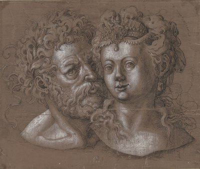 Testa di uomo e donna da Jost Amman