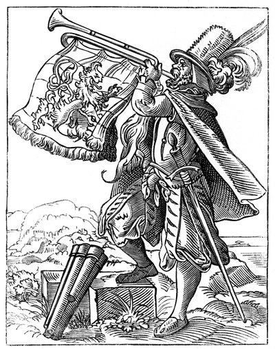 Trombettista militare, XVI secolo da Jost Amman