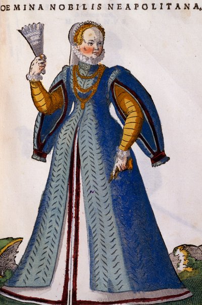 Nobile napoletana, incisione da Habitus praecipuorum popularum da Jost Amman