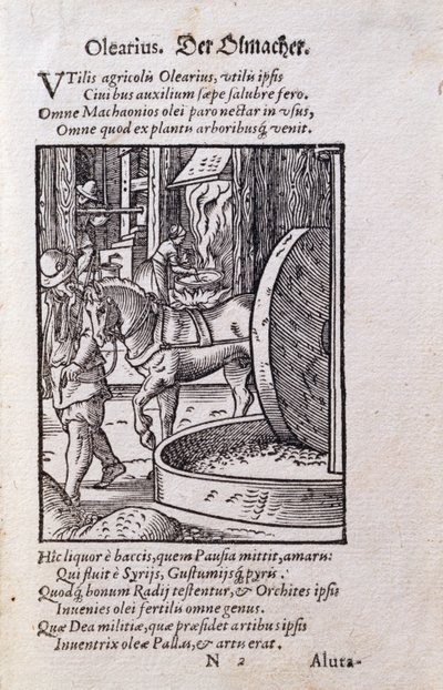 Produttore di olio, illustrazione dall