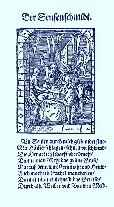 Fabbricante di falci da Jost Amman