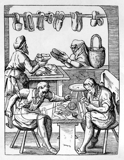 Calzolaio, c1559-1591 da Jost Amman