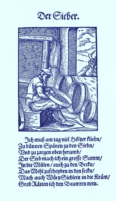Fabbricante di setacci da Jost Amman