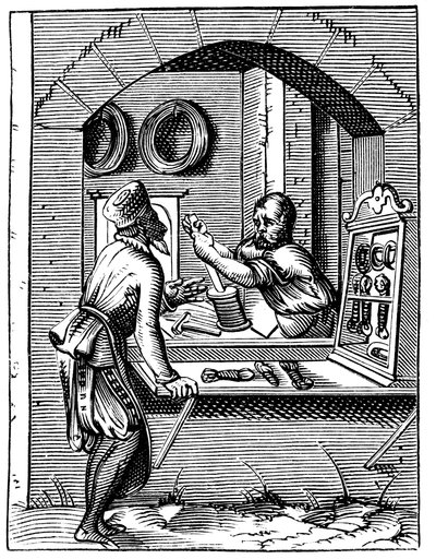 Lavoratore del filo, XVI secolo da Jost Amman