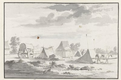 Veduta di un accampamento dell