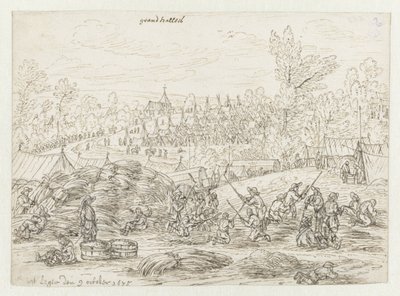 Veduta di un accampamento dell
