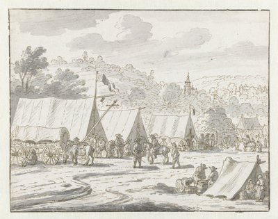 Veduta di un accampamento dell