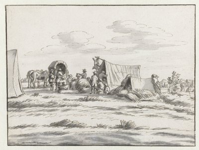 Veduta di un accampamento dell