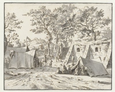 Veduta di un accampamento dell