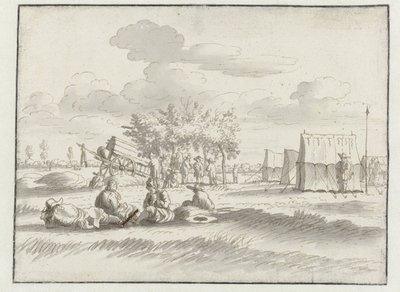 Veduta di un accampamento dell