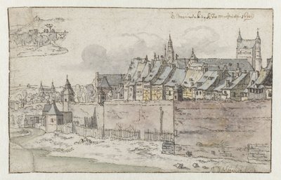 Veduta delle mura di Maastricht con la chiesa di Nostra Signora sullo sfondo da Josua de Grave