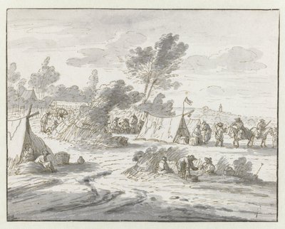 Veduta di un accampamento dell