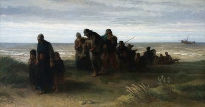 Pescatori che trasportano un uomo annegato, c.1861 da Jozef (1824 1911) Israels