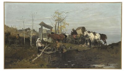 Conversazione al pozzo, 1877 da Jozef Brandt