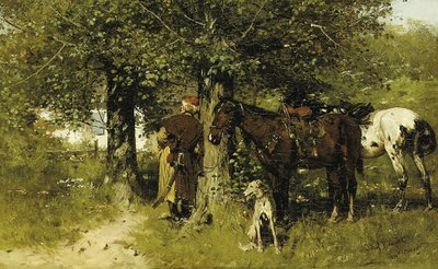 Il rendezvous, 1881 da Jozef Brandt