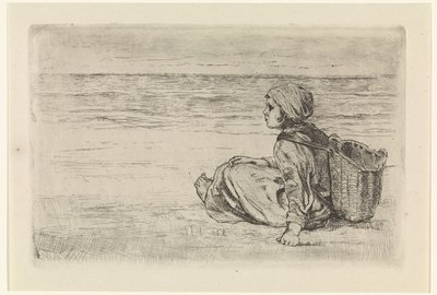 Ragazza al mare da Jozef Israëls