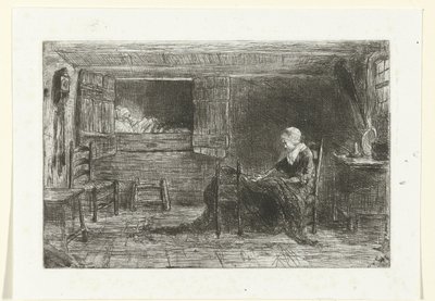 Due figure in un interno da Jozef Israëls (possibly copy after)