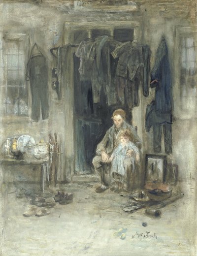 Figlio del vecchio popolo da Jozef Israëls (signed by artist)