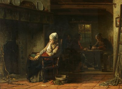 Una donna infelice, o dolori domestici, 1859 da Jozef Israëls