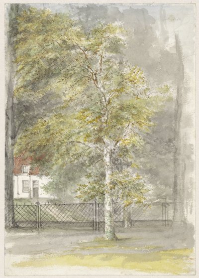 Albero davanti al cancello di una villa da Jozef Israëls