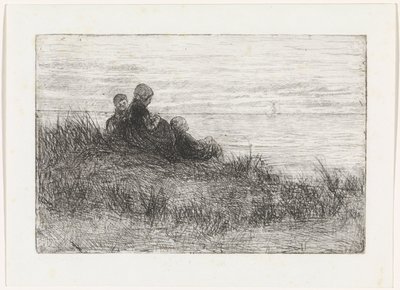 Paesaggio dunale con madre e figli da Jozef Israëls