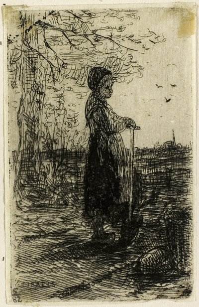 Ragazza con una vanga da Jozef Israëls