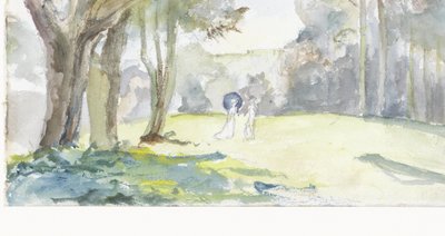 Uomo e donna in una radura tra gli alberi da Jozef Israëls