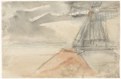 Mulino con cielo agitato da Jozef Israëls
