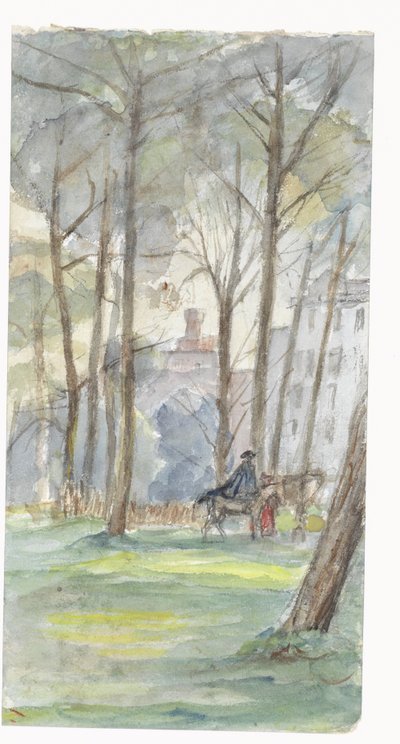 Parco con figure a cavallo da Jozef Israëls