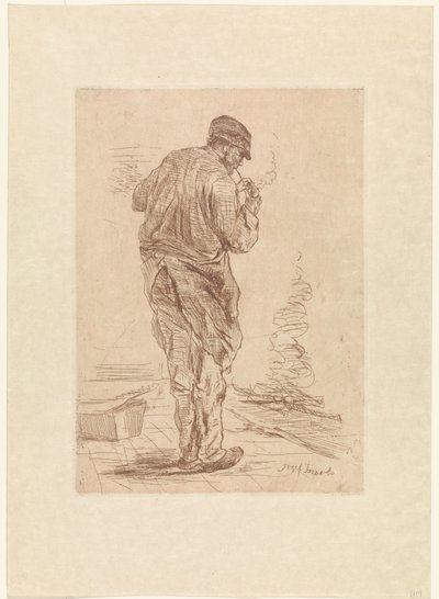 Uomo che fuma la pipa da Jozef Israëls