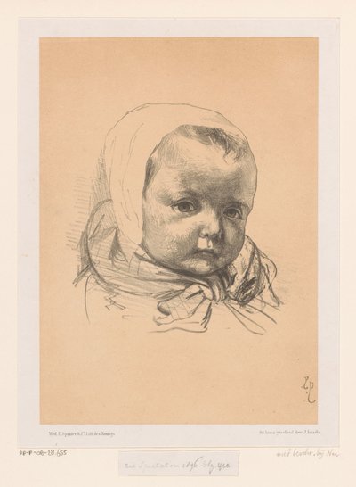 Ritratto di un bambino con cappello da Jozef Israëls