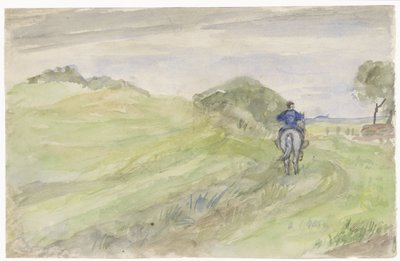 Cavaliere su una strada di campagna da Jozef Israëls