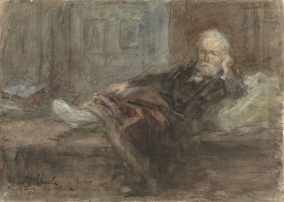 Autoritratto con piede malato da Jozef Israëls