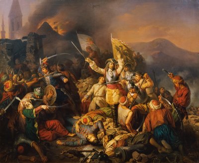 La riconquista di Buda, 1686, 1858 da Jozsef Molnar
