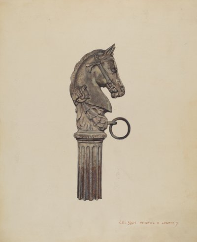 Testa di cavallo per palo di legatura da Jr. Ernest A. Towers