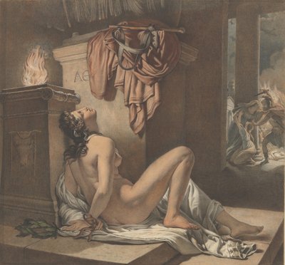 Cassandra Implora Atena per Vendetta Contro Aiace, 1795-1838 da Jérome Martin Langlois the Younger