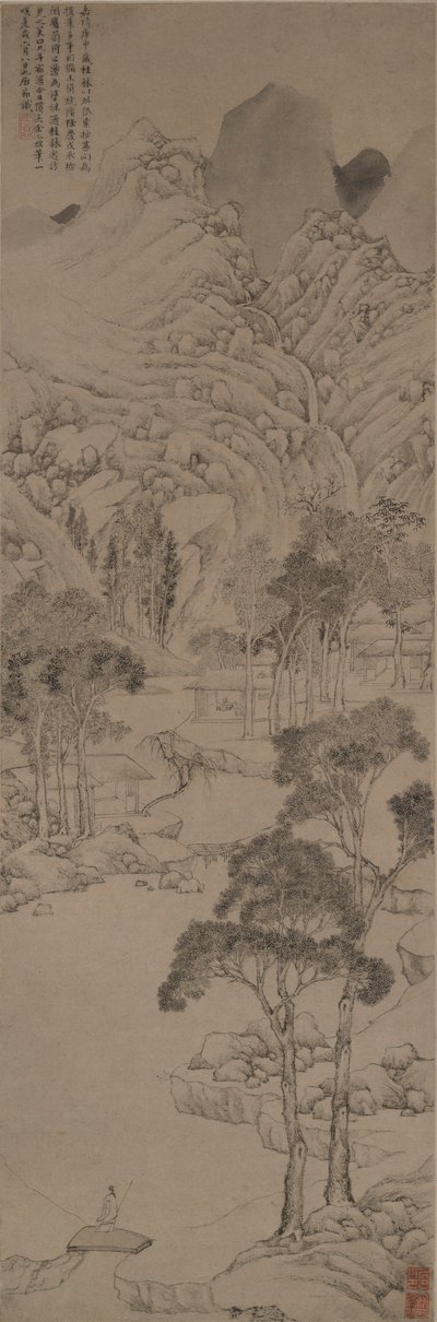 Paesaggio nello stile di Wen Zhengming da Ju Jie