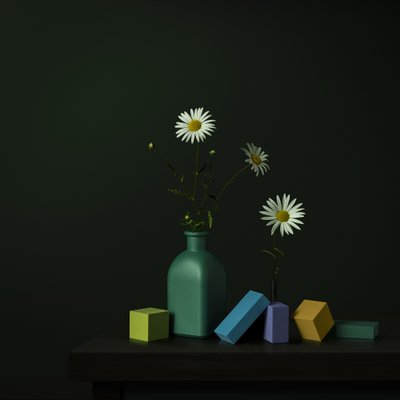 Vaso Daisy con motivi geometrici da Juan Antonio Palacios